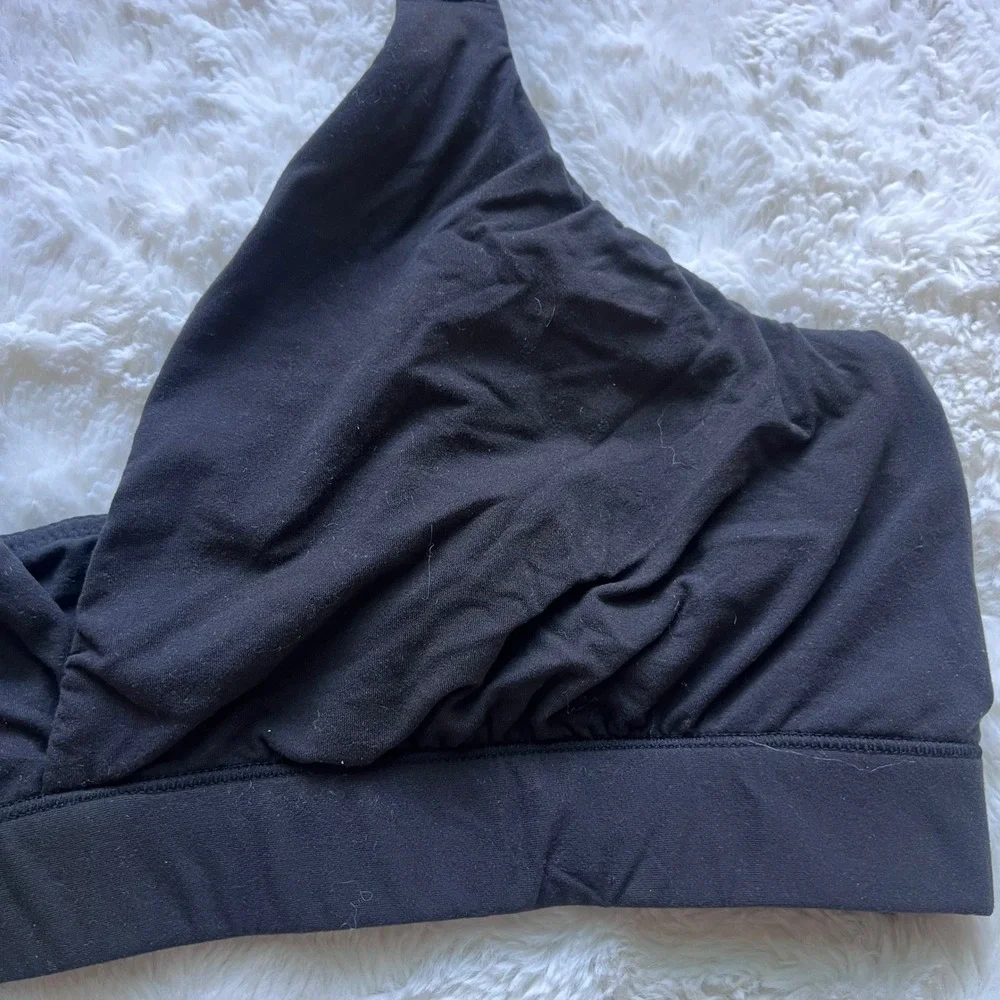SKIMS Womens Fits Everybody Triangle Bralette Onyx Black Size 2X BR-TRI-2024 NWT